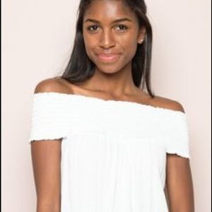 White off the shoulder top from Brandy Melville